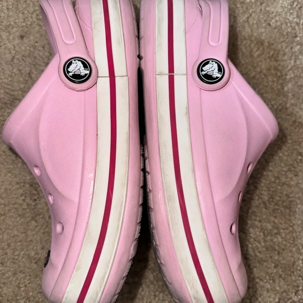 Crocs Kids Classic Low Platform Clog Pink J1 Toddler Youth Sandals Slip On Shoes
